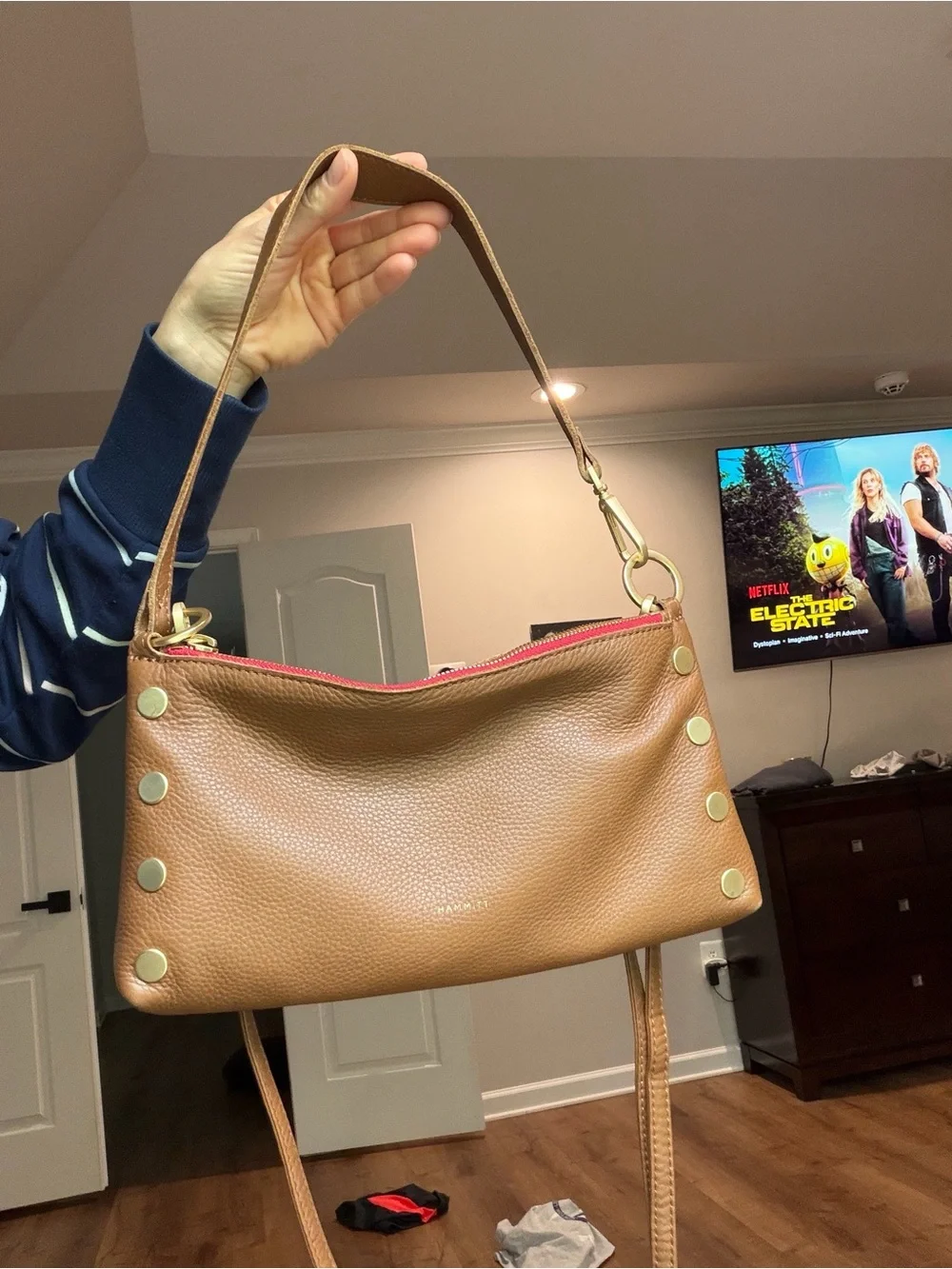 HAMMITT Kyle mahogany pebble/gold zip - Picture 2 of 15
